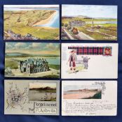 Interesting collection of St Andrews golf links, Tom Morris and other coloured golf -related