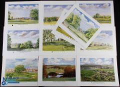 A Collection of Art of Sport Golf Prints, of Golf Clubs of Puckrup Hall Hotel, Farthingstone Golf