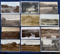 Interesting collection of early English golf club black and white postcards from the first half of