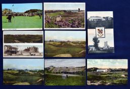 Interesting collection of early Burnham Golf Links and Tournament coloured postcards from the