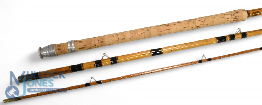 Milward Senior Featherlite 13' 3 piece cane match rod, refurbished, Spanish reed butt/middle,