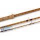 B James Avocet 11'6", 3 piece split cane rod, lightly restored, burgundy close whipped, high bells - Image 3 of 3