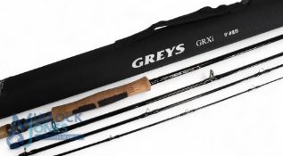 Greys Alnwick GRXi carbon trout fly rod - 9ft 4pc line 8/9#, double alloy uplocking reel seat with