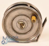 Hardy Bros Patent Uniqua bright finish underlined duplicated MkII alloy fly reel 3 5/8