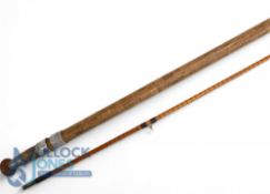 B James & Son Richard Walker Mk IV Avon split cane carp/pike rod - 10ft 2pc, 24