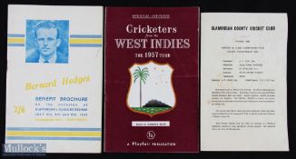 1957-1968 Cricket Programmes Score sheet, to include West Indies 1957 tour Playfair programme,