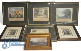 Selection of Golfing Prints. To include William Auchterlonie, F G Tait 35 x 30cm, Golf with Gret