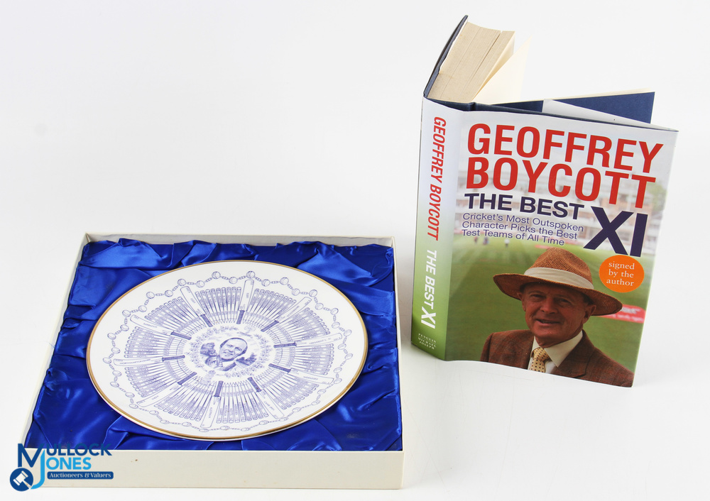 Geoffrey Boycott The Best XI Signed Book, 2008 with bold signature to title page with a Coalport