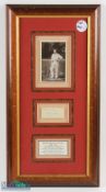 c1910 Reginald Herbert Spooner Cricket signature and postcards Lancaster, England and he also had