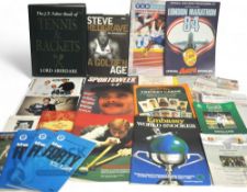 Collection of Sporting Books and Programmes. Steve Redgrave signed book, Athletics Programs and