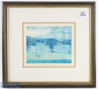 Suharin Somns signed ltd ed colour golf print of Kuala Kubu Bahru Golf & Country Club (Malaysia)