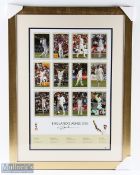 2005 England Cricket Ashes Signed Michael Vaughan Print, with COA, No.4 of 500 limited edition