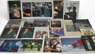 Autographed Golf Players photographs - Featuring Nick Faldo 6 different, Jose Maria Olazabal and