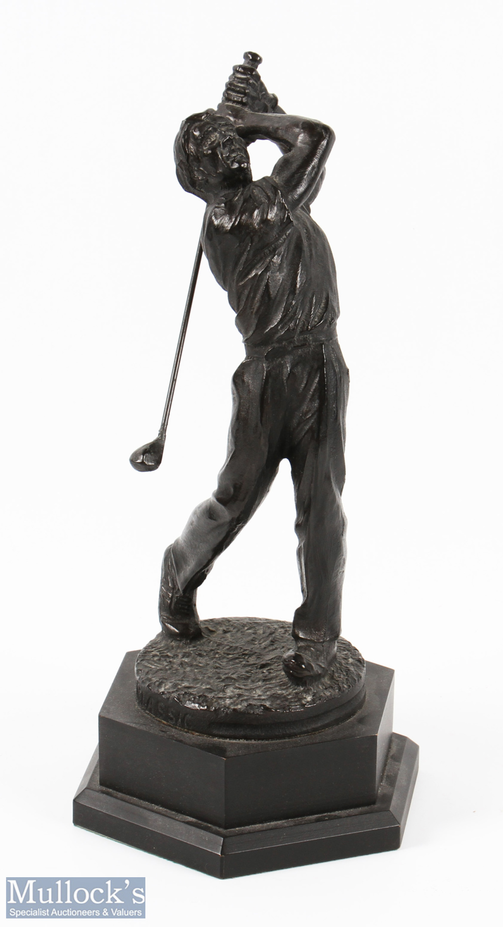 Large Resin 'Classic' Golfing Figure measures 15" height approx. in action pose