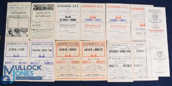 Selection of Gateshead home match programmes 1946/47 Bradford City, 1949/50 Rotherham Utd, 1952/53