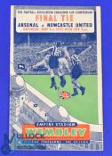 1952 FA Cup final at Wembley Arsenal v Newcastle Utd match programme 3 May 1952; rusty staples,