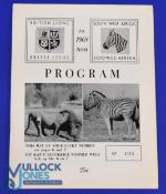 1968 British and I Lions v South West Africa Rugby Programme: At Windhoek, 15/6/68. 32pp, scarce.