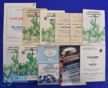 1959-80 Lancs etc County Rugby Programmes (11): Lancashire v Glasgow 1976(2), Ulster 1980, Final v