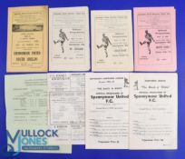 Selection of Spennymoor Utd home match programmes 1951/52 South Shields, 1956/57 Bishop Auckland (