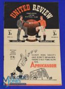 1947/48 Manchester Utd v Derby County Div. 1 match programme 3 April 1948; small light crease, no