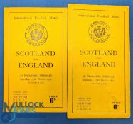 1950 and 1952 Scotland v England Rugby Programmes (2): The last two of the 'old faithful' slim