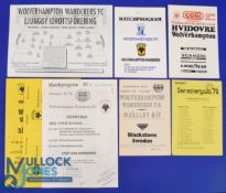 Tour match programmes: 1978 Sweden; Mjallby AIF v Wolves (23 July), Trelleborg v Wolves (22 July);