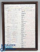 2001 John Motson Handwritten Match Notes, England V Sweden November 10th 2001 - in-depth notes on