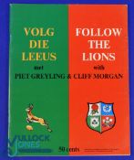 1968 British and I Lions Booklet, P Greyling/C Morgan: Attractive 48 pp illustrated A4 brochure by