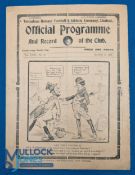 1925-26 Scarce FA Cup Semi Final Football Programme Bolton v Swansea Town 27th March 1926 at