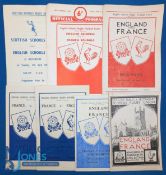 English Schools Senior Group Rugby Programmes (7): v French Schools 1949, 51, 53(2), 55 and 59 and
