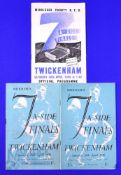 1949-1951 Inc, Middlesex Sevens Rugby Programmes (3): One grubby in centre, scores marked, one v