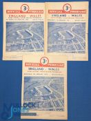 1948, 1950 and 1952 England v Wales Rugby Programmes (3): Trio to include the latter pair, both from