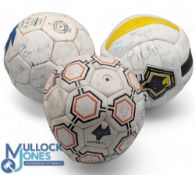 2x late 1980-1990s Wolverhampton Wanderers multi signed footballs, with readable c1985-87 signatures