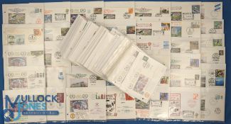 Manchester United Official Football Cover Series, a good collection of #100 stamp covers to