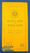 1925 Scotland v England Rugby Programme: Murrayfield opening and a last-gasp Scots Grand Slam win!