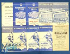 Selection of Peterborough Utd home match programmes 1948/49 Scarborough, 1953/54 Aldershot (FAC),