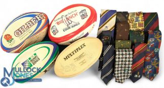 Full Size Rugby Balls, some signed etc (4+): 2003 RWC; 2002 England with printed signatures; c2020