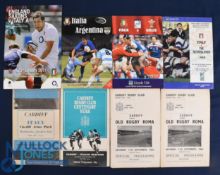 1956-2011 Italy Mostly Away Rugby Programmes (8): RWC Qualifier v Netherlands (Huddersfield,