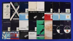 Scotland Home Rugby Programmes, 1954-80 (16): Some duplication and wear to some, v NZ 1954, 64 (2)