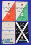 1960 England's Rugby Programmes (4): Home v Wales and v Ireland and v NZ and away at France (
