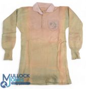 Rare 1926 Ireland Matchworn Rugby Jersey: Faded, as are so many older Irish examples, but historic