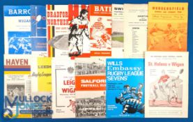 1968-70 Wigan Away Rugby Programmes (Qty): All or nearly all the away issues for those two