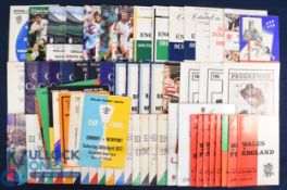 Rugby Programme Collection (Qty): Over 30 England home and a few away issues and a dozen Wales