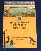 1957/58 FAYC final Wolverhampton Wanderers v Chelsea match programme 1st May 1958; fair/good. (1)
