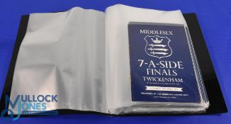 1952-1987 Inc, Middlesex Sevens Rugby Programmes (36+): Mostly with the famous, standard, navy-