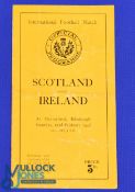 Victory Match, Scotland v Ireland 1946 Rugby Programme: Some raggedness to edges of the