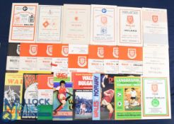 Selection of Wales international home match programmes to include 1949 England, 1951 Switzerland (