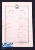 Rare 1930 British and I Lions Signed Menu: Dinner following the Maori game at Wellington, some