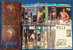 1988-1990 Aston Villa Home Football Programmes - within 2 Aston Villa programme binders - 1988-89