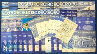 Collection of Peterborough Utd home match programmes to include 1950/51 Corby Town (United